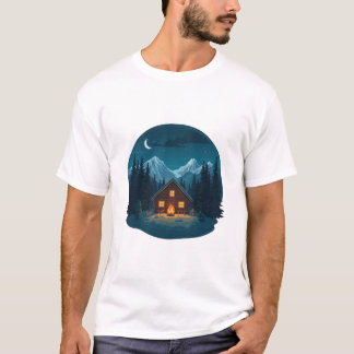Vreedige Nacht in de Bergen  T-shirt