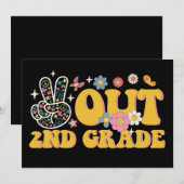 Vreedzaam 2e klas groovy laatste dag op school kaart (Voorkant / Achterkant)