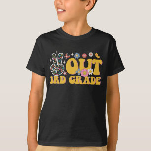 Vreedzaam afscheid 3e klas Groovy laatste schoolda T-shirt