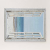 Vreedzaam Beach Window Uitzicht Legpuzzel (Horizontaal)