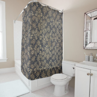 Vreedzaam Blauw & Cream Batik Douchegordijn