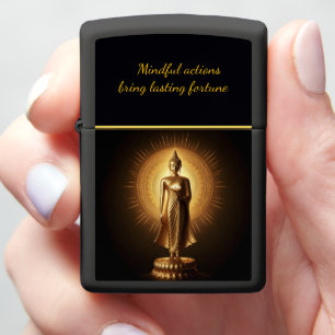 Vreedzaam gouden Boeddhabeeld, AI-kunst