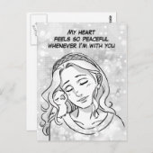 Vreedzaam hart briefkaart (Voorkant / Achterkant)