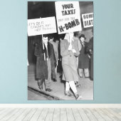 Vreedzaam Koude Oorlog Protest 1950 Canvas Afdruk (Insitu (Houten vloer))