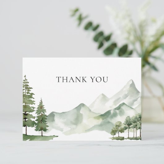 Vreedzaam landschap Sympathie Dank u Bedankkaart (Staand voorkant)