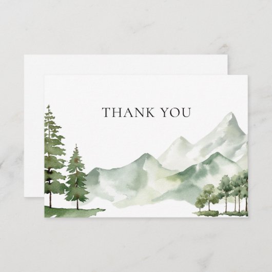 Vreedzaam landschap Sympathie Dank u Bedankkaart (Voorkant / Achterkant)
