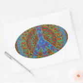 vreedzaam leven ovale sticker (Envelop)