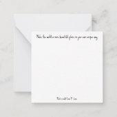 Vreedzaam Roos Notitiekaartje (Achterkant)