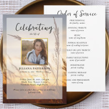 Vreedzaam Sunset Field Foto Begrafenisprogramma