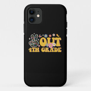 Vreedzaam Uit 4e Klas Groovy Laatste Schooldag iPhone 11 Hoesje