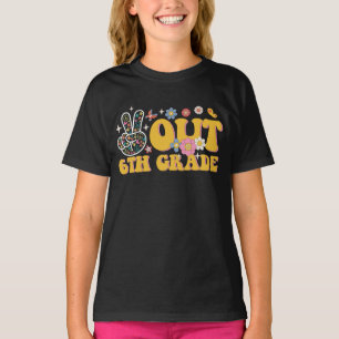 Vreedzaam uit 6e klas Groovy laatste schooldag T-shirt