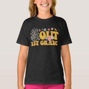 Vreedzaam uit de 1e klas, groovy laatste schooldag t-shirt