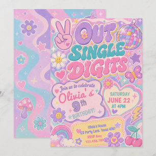 Vreedzaam Uit de Eenvoudige Groovy Verjaardag Kaart