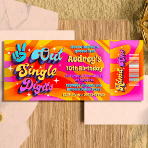 Vreedzaam Uit Eén Cijfer Ik ben 10 Ticket Kaart
