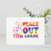 Vreedzaam Uit Elde Klas Tie Dye 11e Klas Kaart (Staand voorkant)