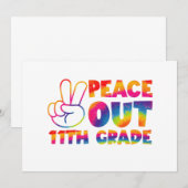 Vreedzaam Uit Elde Klas Tie Dye 11e Klas Kaart (Voorkant / Achterkant)