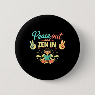 Vreedzaam Uit En Zen In Ontspannen Stemmingen Ment Ronde Button 5,7 Cm