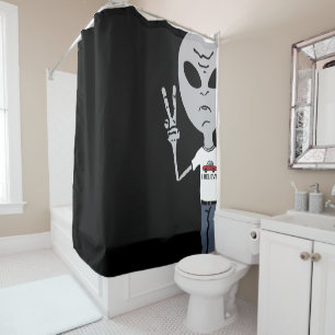 Vreedzame Alien Douchegordijn