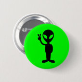 Vreedzame Alien Ronde Button 5,7 Cm (Voorkant /achterkant)