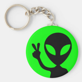 Vreedzame Alien Sleutelhanger
