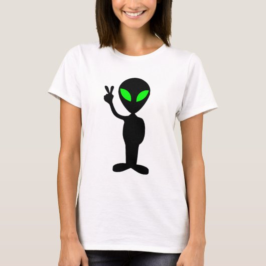 Vreedzame Alien T-shirt (Voorkant)