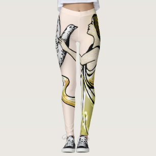 Vreedzame beschermer met Duif Leggings