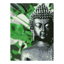 Vreedzame Boeddha-meditatieposter – Close-Up Zen