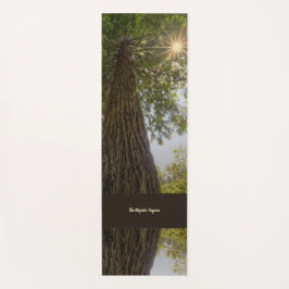 Vreedzame Bos Met Gouden Licht Foto Yoga Mat
