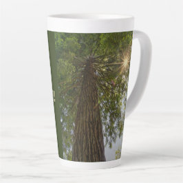 Vreedzame Bos Met Gouden Licht Natuur Foto Latte Mok