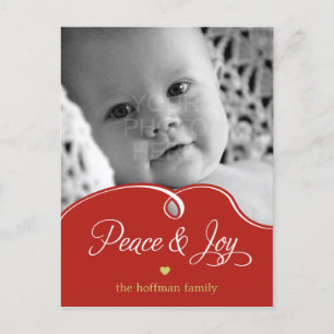 Vreedzame Curves Kerstvakantie Foto Card Post Feestdagenkaart