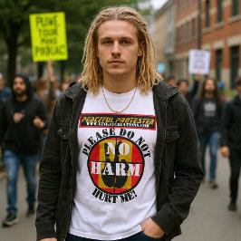 vreedzame demonstrant t-shirt