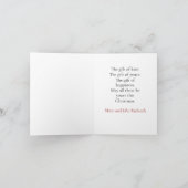 Vreedzame Doe en Fawn Christmas Kaart (Binnen)