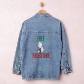 Vreedzame Duif met Vrije Palestijnse Vlag Kunst Denim Jacket (Hangar)