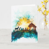 Vreedzame geboorte Waterverf Kaart (Gele Bloem)