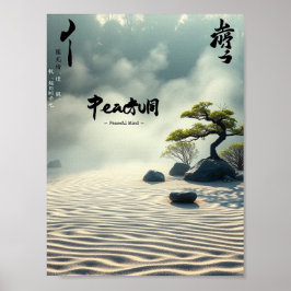 Vreedzame geest - Zen Meditatie Poster