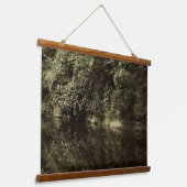 Vreedzame Hillside Reflectie Fotografie Hangend Wandkleed (Gebogen)