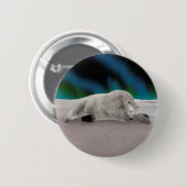 Vreedzame IJsbeer Arctische Natuur Illustratie Ronde Button 5,7 Cm (Voorkant /achterkant)