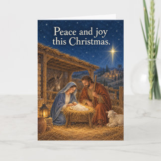 Vreedzame Kerstmis Christelijke Kerst Kaart