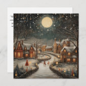 Vreedzame kerstsegen feestdagenkaart (Voorkant / Achterkant)