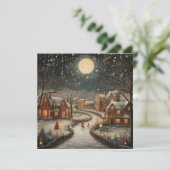 Vreedzame kerstsegen feestdagenkaart (Staand voorkant)