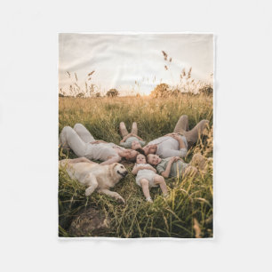 Vreedzame kudde schapen in groene weide Vlies Bl Fleece Deken