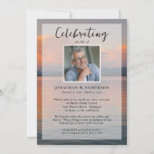 Vreedzame Lake Sunset Viering van het leven Foto Kaart (Voorkant)