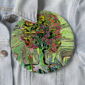 Vreedzame levensboom ronde button 6,0 cm (In situ)