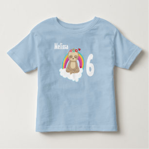 Vreedzame luiaard mediteren op een Cloud Verjaarda Kinder Shirts