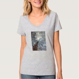 Vreedzame nachthemel in het bos met sterren t-shirt