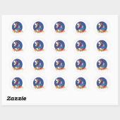 Vreedzame nativiteit ronde sticker (Vel)