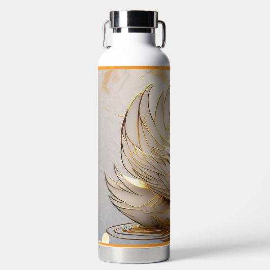 "Vreedzame ochtend glorie" Waterfles (Voorkant)