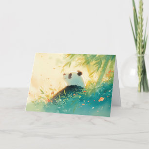 Vreedzame Panda Tussen Bamboe Kaart