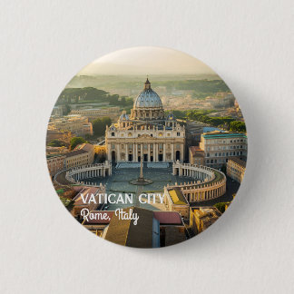 Vreedzame plekken in Vaticaanstad, Italië die je l Ronde Button 5,7 Cm