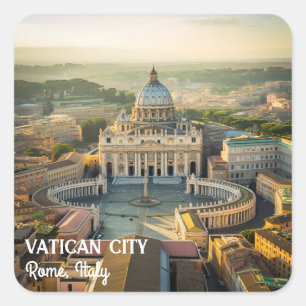 Vreedzame plekken in Vaticaanstad, Italië die je l Vierkante Sticker